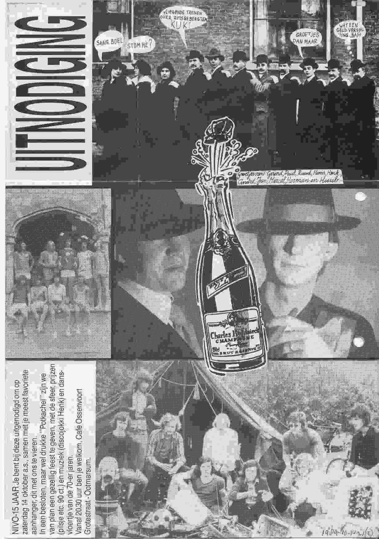 15-jarig jubileum van Nivo op 1989-10-14