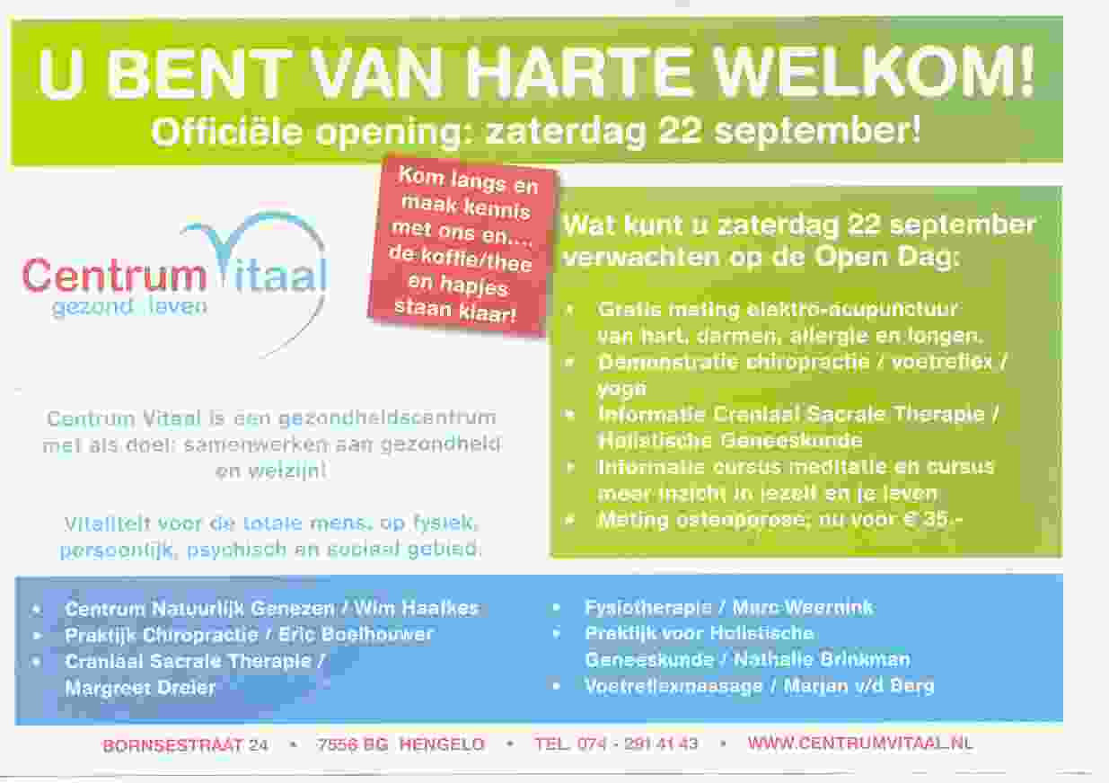 Wim Haafkes opent Centrum Vitaal op 2007-09-22